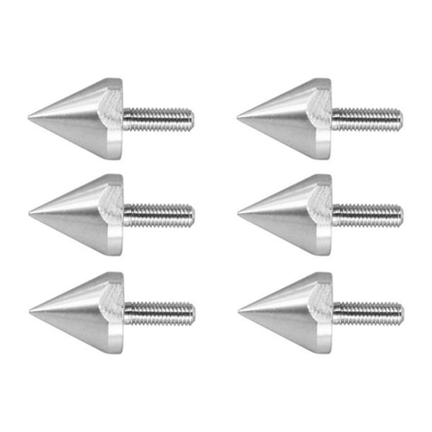 6Pcs M5 Motorcycle Windshield Screws Spike Bolts Mounting Nuts Kit Silver